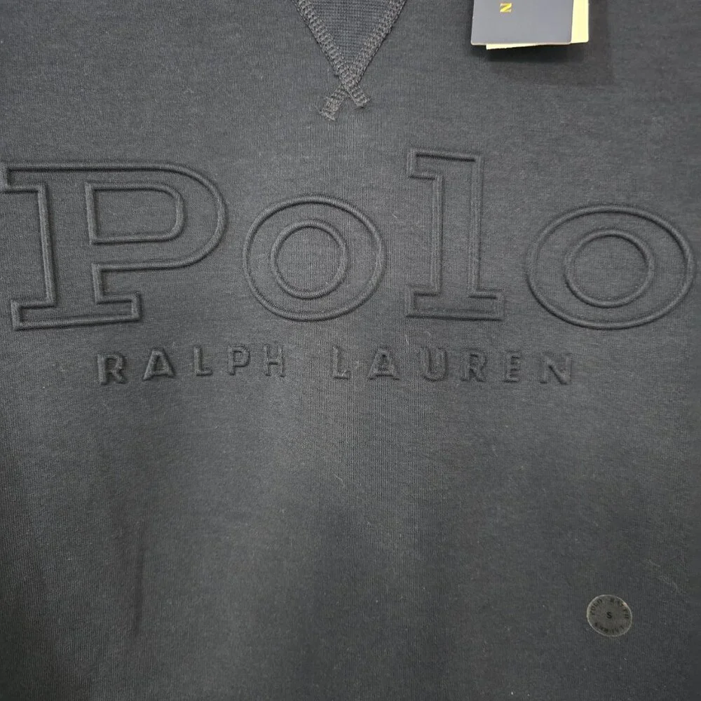 Polo Ralph Lauren Men's Embossed Logo Crew Neck Sweatshirt‎ Navy Size Small NWT